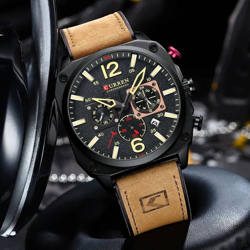 Business Leather Quartz Wrist Watch